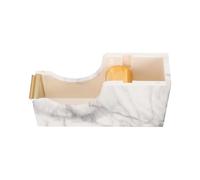 HEEPDD Tape Dispenser with Heavy Base Refillable Masking Tape Dispenser 4.7x2.6x1.4 Inch, Acrylic Weighted Desk for Office Home School Non Slip (Marble Gold)