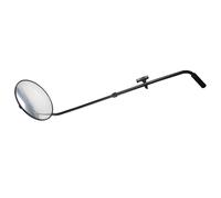 HEEPDD Telescoping Undercarriage Mirror, LED Inspection Tool with 12 Inch 2X Convex Acrylic Surface 35 to 47 Inch Adjustable Handle for Customs Officers Parking Lot Security Vehicle