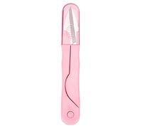 HEEPDD Thread Snip, Mini Portable Stainless Steel Thread Yarn Sewing Scissors with Wavy Teeth and Protective Cover, for Household Sewing DIY Craft Embroidery (Blister Card in Pink)