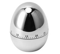 HEEPDD Timer Egg Model Mechanical Timer, 60 Minutes, ABS Material, Kitchen Cooking and Study Alarm Clock, 3.1x2.6 Inch Nan Kitchen Tools (Silver)