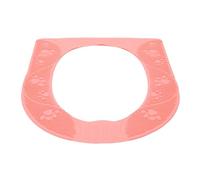 HEEPDD Toilet Seat Universal Toilet Seat Cover, Silicone Washable Non Slip Pad, Soft Warm Design for Elderly and Kids, 39.5x34cm Bathroom (Pink)