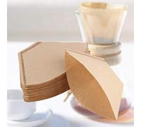 HEEPDD Unbleached Coffee Filter Papers, Wood Paper Filter Cups for Flavorful Brews 100 Count Ideal Home Kitchen Office Cafe Use Ensuring Natural Taste Infusion Easy to Use with Kegel