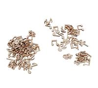 HEEPDD Unfinished Wood Musical Note Ornaments 100Pcs Small Slices for DIY Crafting Projects Perfect for Artists and Music Lovers Ready to Paint or Stain in 1.5 Inch Size Ideal for Home