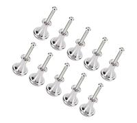 HEEPDD Upgrade Your Cabinets, 10 Sets Drawer Handles, Easy Installation for Kitchen and Bathroom Upgrade Your Cabinets, Zinc Alloy Material, Nan Handicraft (Silver White)
