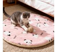 HEEPDD USB Pet Heating Pad, Double Sided Thick Flannel Warm Dog Cat Heated Blanket Mat with Portable USB Power for Indoor Outdoor Winter Cold Weather (Pink Lamb)