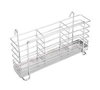 HEEPDD Utensil Drying Rack, Stainless Steel Dish Rack with Hooks, Organized Storage for Kitchen Utensils and Sponges, Ideal for Home and Shower Use