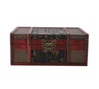 HEEPDD Vintage Wooden Book Shape Jewelry Box - Chinese Style Secret Compartment Storage Box for Bible, Documents, Keepsakes - Solid Wood Small Trinket Organiser for Home Office Decor, Wom