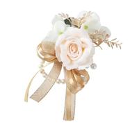 HEEPDD Wedding Flowers Decorations Nan for Bridal Ceremony Photography Party Event Realistic Silk Roses with Greenery for Indoor Outdoor Use Nan (Champagne)