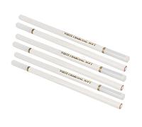 HEEPDD White Charcoal Pencil Set, 6 Pieces, Soft Medium Hard, Sketch Pencils for Dark Paper Drawing and Art Projects, High Gloss, Softened Poplar