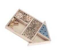 HEEPDD Wild Bird/wildlife Accessories Garden Decoration with Platane Wood for Cavity Nesting Bees Butterflies Shelter Wooden Bee House Hotel Nan