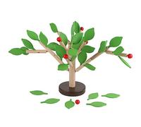 HEEPDD Wood Building Blocks Tree Set, 3D Puzzle Toys for Kids, Develop Creativity and Coordination (Green leaf style)