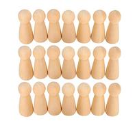 HEEPDD Wooden Dolls Hand Painting Dolls for Creative DIY Craftsmanship, 20 Pieces of Wood Without Finishing for the Decoration and Gifts of the House