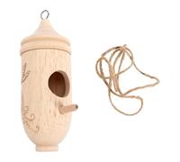 HEEPDD Wooden Hummingbird House, 5.12x1.97x1.97in Hanging Birdhouse (Beech Wood)