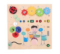 HEEPDD Wooden Sensory Board LED Light Up Switch Interactive Pattern Toy, Learning Systems Interactive Pattern Toy, Fine Motor Skill Development Hand Eye Coordination Activity