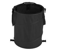 HEEPDD Zippered Garbage Can Camping Trash Can Waste Container with Zippered Lid 24 Gallons Foldable Portable Garden Garbage Container for Outdoor Picnic Garden (Black)