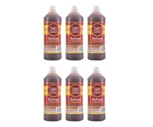 Heera Barbecue Sauce 1 Litre - Authentic & Rich Flavour - Ideal for Grilling, Marinades, Dipping - BBQ Sauce for Meat, Chicken, Sandwiches - Great for All Barbecue Lovers - Large 1 Litre Bottle (6)
