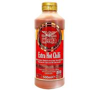 Heera Extra Hot Chilli Sauce 500ml - Spicy Cooking & Dipping Sauce - Fiery Chilli Condiment - Includes Gifty Goodness Shopping List