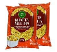 Heera Khatta Meetha 200G Crunchy Sweet And Sour Snack With Peanuts And More Ready To Eat Suitable For Vegetarians Great For Tea Time Snacks Spicy Savoury Snacks Pack Of 2