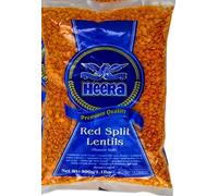 Heera Red Split Lentils 500G Masoor Dall No Artificial Colors Product of India Pack of 1