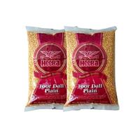 Heera Toor Dall 2KG Plain Dall Essential For Cooking, Split Pigeon Peas Product Of India Pack Of 2