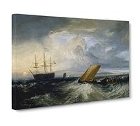 Heerness As Seen From The Nore By Joseph Mallord William Turner Canvas Print | Gallery Wrapped 30mm Frame Wall Art | 30x20 inches | Ready to Hang | Classic Picture | Living Room Bedroom Lounge Office