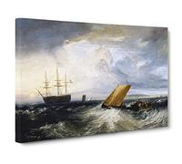 Heerness As Seen From The Nore By Joseph Mallord William Turner Canvas Print | Gallery Wrapped 30mm Frame Wall Art | 24x16 inches | Ready to Hang | Classic Picture | Living Room Bedroom Lounge Office