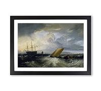 Heerness As Seen from The Nore by Joseph Mallord William Turner Framed Print | A2 Black Framed Wall Art | Ready to Hang | Modern Nature Picture | Living Room Bedroom Lounge Office