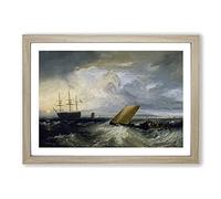 Heerness As Seen from The Nore by Joseph Mallord William Turner Framed Print | A2 Oak Framed Wall Art | Ready to Hang | Modern Nature Picture | Living Room Bedroom Lounge Office