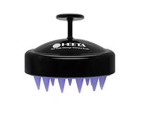 HEETA Scalp Massager Hair Growth, Shampoo Brush with Soft Silicone Bristles for Hair Care and Head Relaxation, Ergonomic Scalp for Women/Men/Pet-Black&Purple