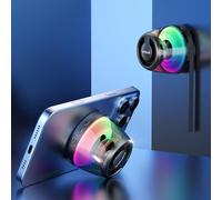 heetipuk Mini Magnetic Bluetooth Speaker, Loudspeaker with Bass Diaphragm, 5W Internal-Magnet Speaker, 7H Playtime,TWS, RGB Light, TF Card Slot, Including Magnetic Ring and Lanyard, As Phone Stand