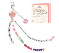HEEYA Calculation Chain 1st Class Girls Courage Stone for Children School Child 2026 Gift Maths Learning School Cone Filling First Day of School Introduction Lucky Charm Courage with Greeting Card