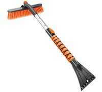 HEEYA Car Ice Scraper, 84 cm Car Snow Brush, Extendable Snow Scraper and Brush with Foam Handle for Windscreen, Window, SUV, Truck - Orange