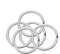Flat Key Rings 10 Pieces 1 inches Flat Key Rings Metal Keychain Rings Split Keyrings Flat O Ring for Home Car Office Keys Attachment(Silver)