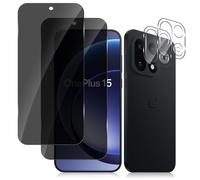 HeeYeal 2 Pack Privacy Screen Protector for OnePlus 15 5G with 2 Pack Camera Lens Protector, [9H] [Anti-Scratch] Anti-Spy Protection Tempered Glass Film for OnePlus 15 5G