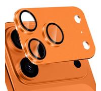 HeeYeal Camera Lens Protector Compatible with iPhone 17 Pro 5G, Full Coverage 9H Tempered Glass Rear Lens, HD Aluminium Alloy Camera Protective Film for iPhone 17 Pro 5G - Orange