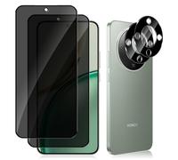 HeeYeal Privacy Screen Protector 2 Pack for Honor Magic8 Lite 5G with Camera Lens Protector 2 Pack, [Anti-Scratch] [9H Hardness] Anti-Spy Protection Tempered Glass Film for Honor Magic8 Lite 5G