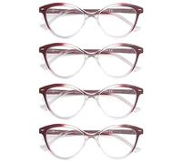 HEEYYOK Reading Glasses Womens Floral/Flower Pattern Cat Eye Ladies Readers Glasses +2.50 Comfortable Colorful Lightweigth Frame
