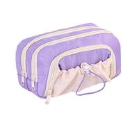 HEEZOU Drawstring Pencil Case Large Capacity Study Storage Bag Student Essential Organizers Trendy Fabric Pencil Bag for School Kids