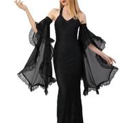 HEEZOU Elegant Victorian Tulle Gloves With Sheer Mesh Arm Covers Detachable Sleeves For Witch Cosplay & Evening Party Costumes Gothic Detachable Sleeves