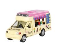 HEEZOU Interactive Fast Food Car Model Realistic Rolling & Opening Doors Collector Toy For Children Miniature Ice Cream Truck