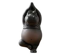 HEEZOU Meditations Clumsy Hippo Figurine Craft Desktop Shelf Decors For Meditating Enthusiasts Collectors Hippo Meditations Figurine