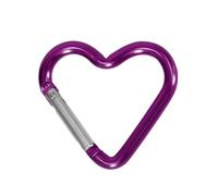 HEEZOU OutdoorLife Heart Shape Carabiner Clip Lightweight Alloy Snap Hook with Secure Spring Gate for Keys, Bags, Camping Gear and Outdoor Activities, for Hikers OrTravellers