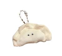 HEEZOU PlushToyDoll Cute Cartoon Dumplings Plush Keychain Pendant Soft Plush Doll Keyring Charming Accessory for Bag Girls Best