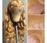 HEFABRIGHT Honey Blonde HD Lace Front Wig 22 Inch Blonde Wig Human Hair Body Wave 13x4 Lace Front Wigs Honey Blonde Pre Plucked 27# Human Hair 200% Density