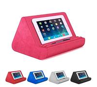hefeilzmy Tablet Pillow Stand for Ipad,Pillow Soft Pad for Lap with Pocket Multi-Angle Soft Pillow Lap Stand for iPads,Tablets,E-Readers, Smartphones, Books,Magazines (Rose Red)