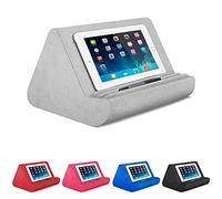 hefeilzmy Tablet Pillow Stand for Ipad,Pillow Soft Pad for Lap with Pocket Multi-Angle Soft Pillow Lap Stand for iPads,Tablets,E-Readers, Smartphones, Books,Magazines (Gray)