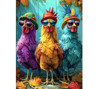 HEFEIS Paint by Numbers Kit for Adults,DIY Easy Painting Kits on Canvas with Wooden Framed, Small Color by Numbers Acrylic,Adult Paint by Number for Gifts,Home Wall Decor (Chicken)