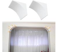 HEFJIAYCIQ 2 PCS Doorway Arch Kit for Foam Wall, Interior Corridor Round Door Arch Trim Molding, Universal White Foam Moulding,White,23x23x23cm