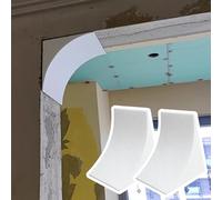 HEFJIAYCIQ 2 PCS Foam Door Arch Kit, Lightweight Premade Doorway Trim Kit, Circular Opening Mold for Indoor/Hallway/Cafe/Hotel,White,21x26x26cm