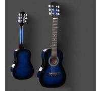 HEFJIAYCIQ 30"/36"Inch Acoustic Guitar, Linden Wood Top Beginner Guitar Starter Set Package, with Gig Bag, Strap, Steel Strings, Picks, Capos,Blue,36in